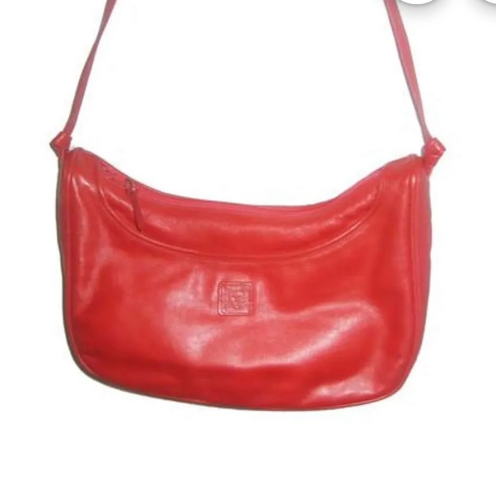Anne Klein Vibrant Red Shoulder Crossbody Purse Bag Sleek Design See Details